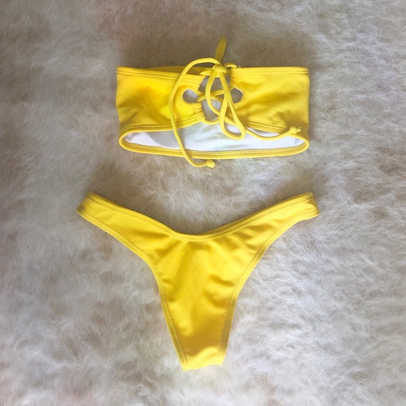 💛2/$20! Yellow bikini - bottom free! - Picture 2 of 2